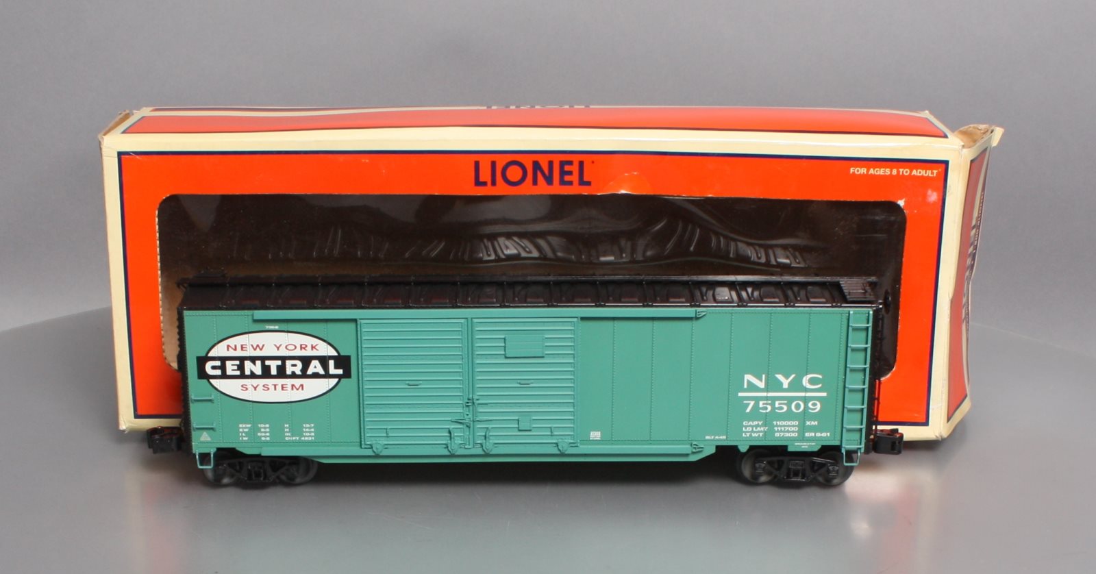 Lionel 6-27203 O Gauge New York Central Double Door Boxcar #75509
