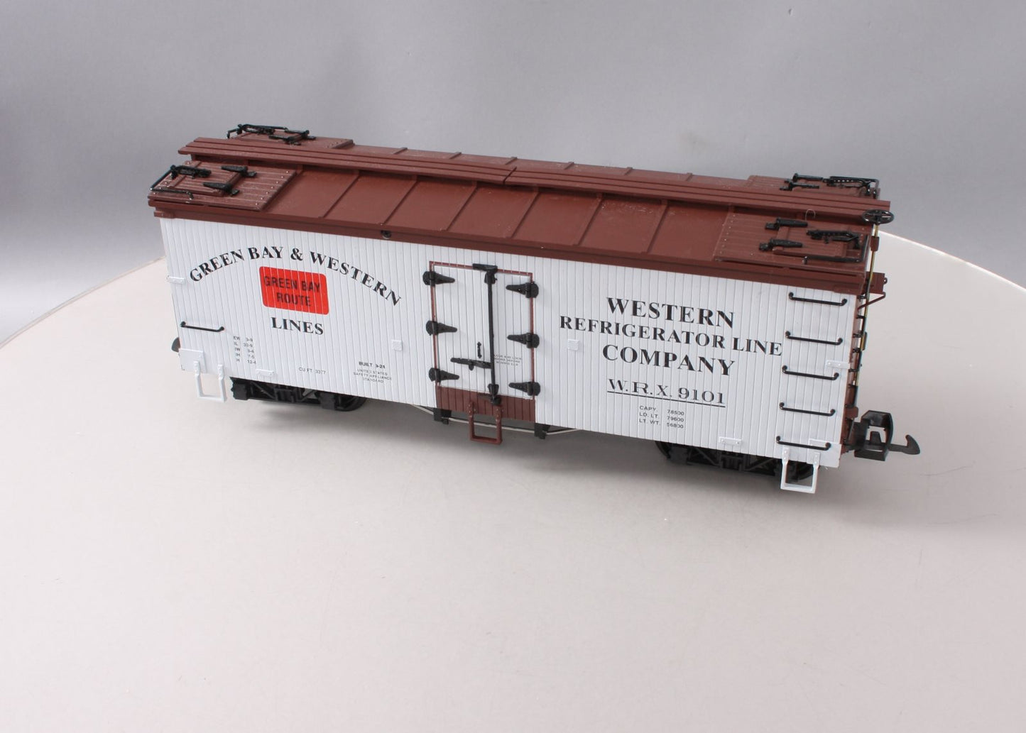 USA Trains R16493B G Green Bay & Western U.S. Refrigerator Cars #9101