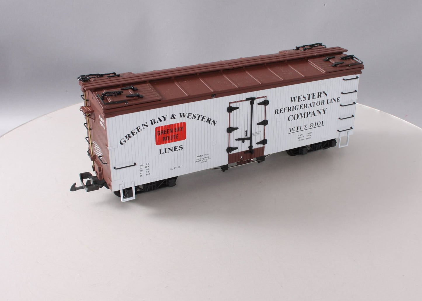 USA Trains R16493B G Green Bay & Western U.S. Refrigerator Cars #9101