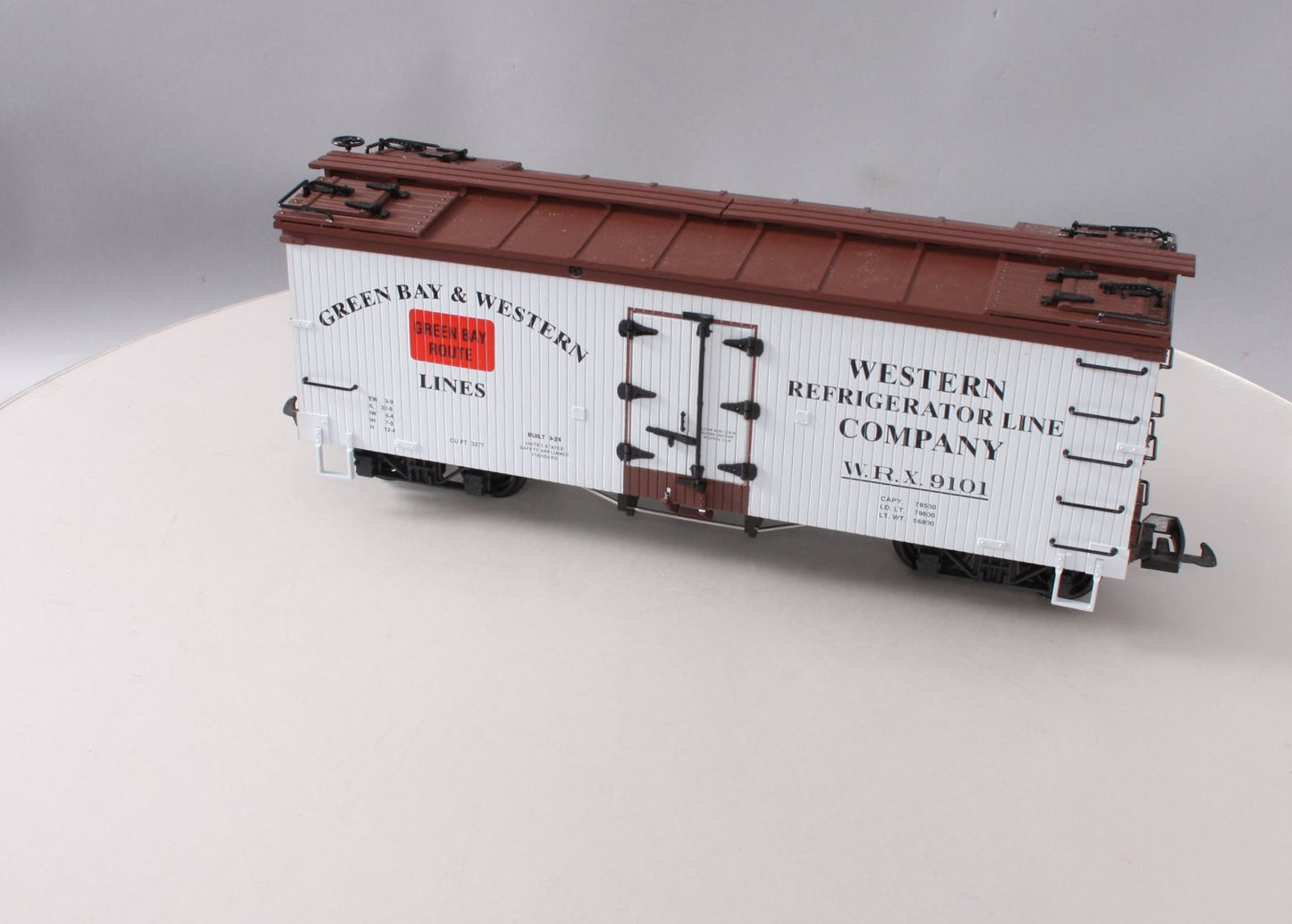 USA Trains R16493B G Green Bay & Western U.S. Refrigerator Cars #9101