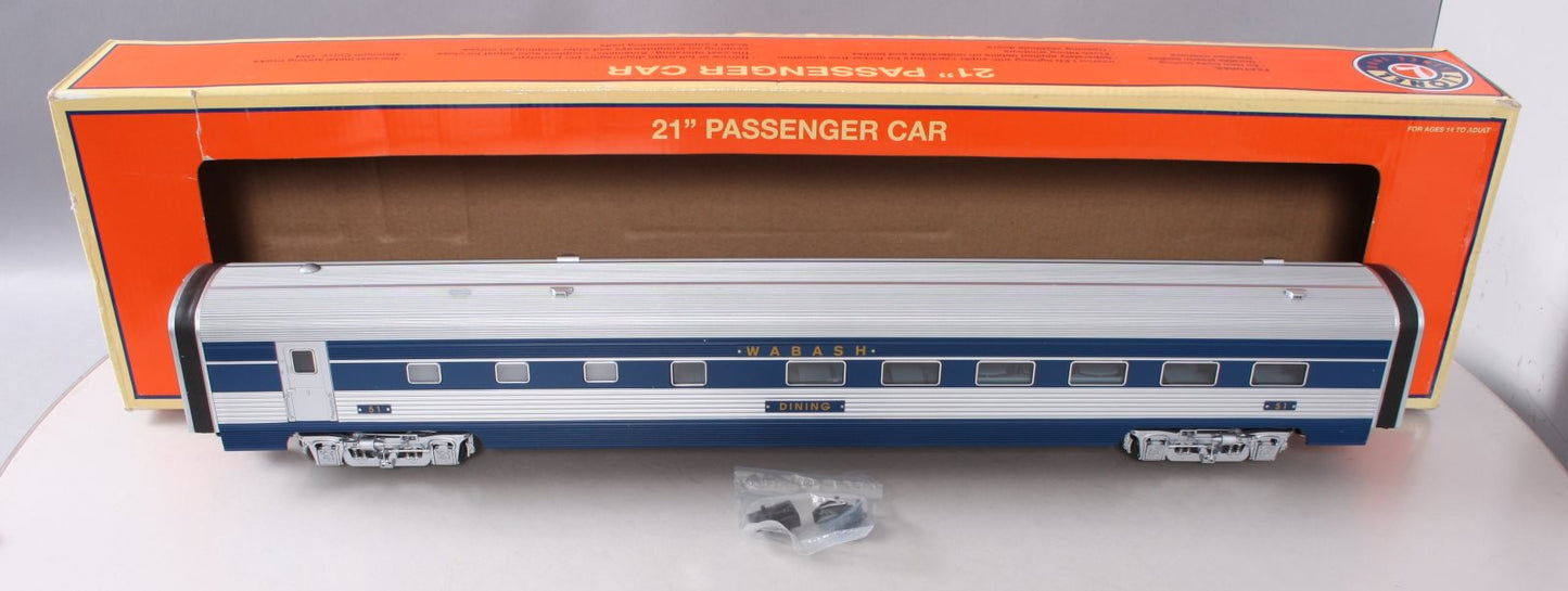 Lionel 6-82884 O Wabash Bluebird 21 Diner Passenger Car