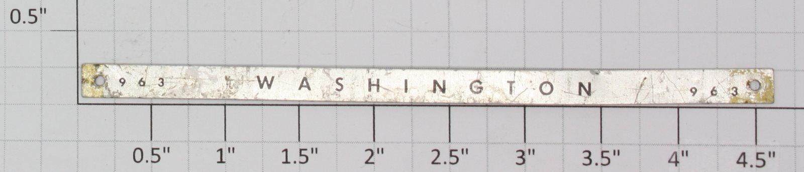 American Flyer 963 S Scale Nameplate for Washington Passenger Car