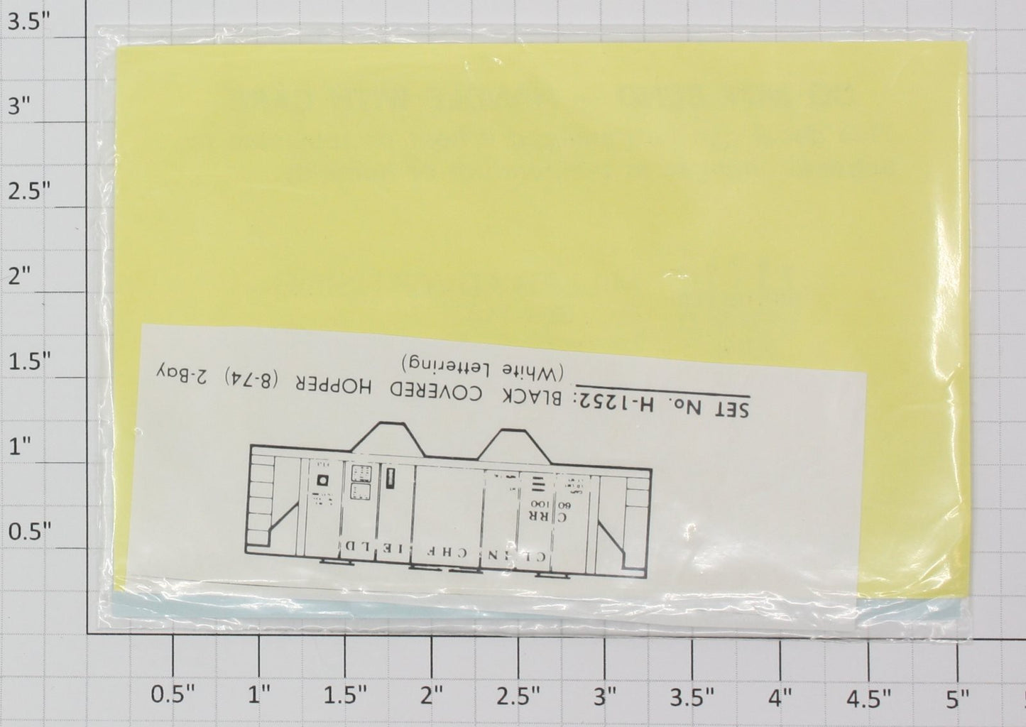 Herald King H-1252 Black Covered Hopper 2-Bay Decal