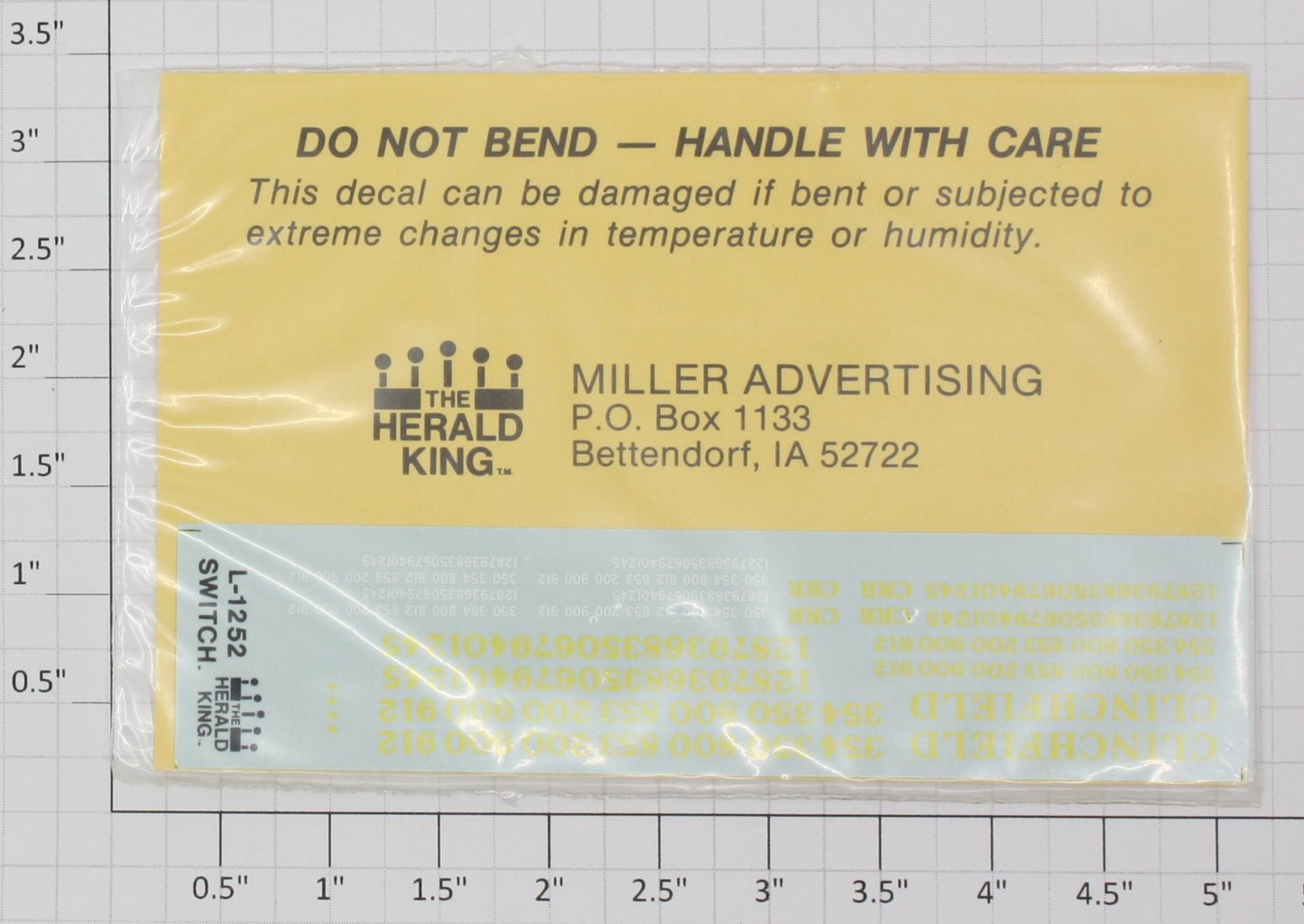 Herald King L-1252 Black Diesel Switcher Decal