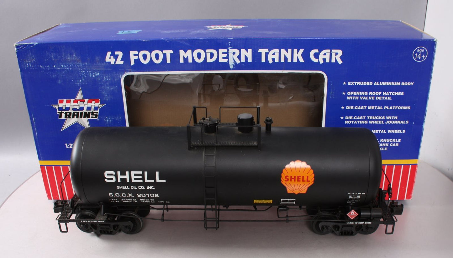 USA Trains R15262 USA Trains 15262 G Shell 42' Modern Tank Car #20108 Black