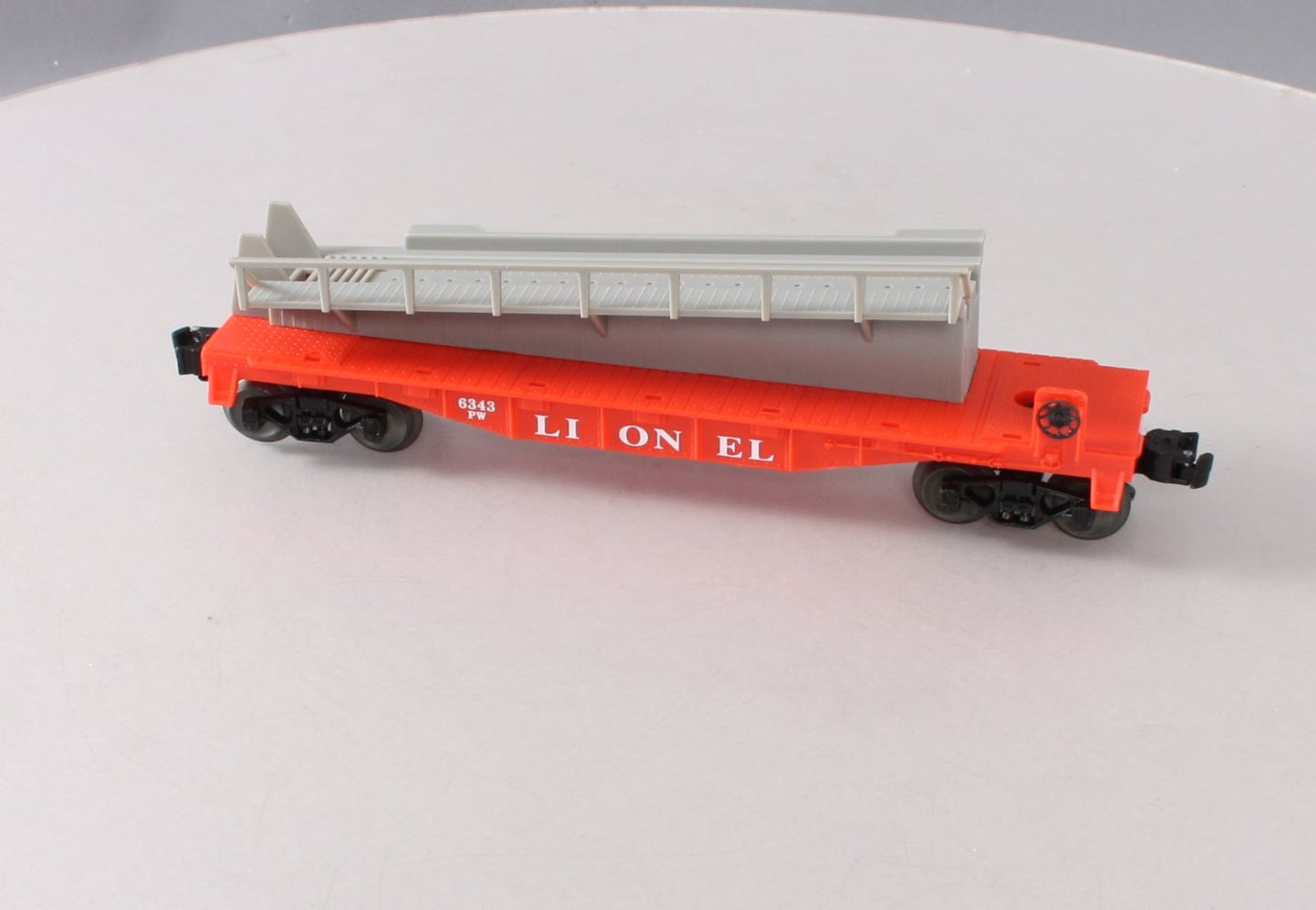 Lionel 6-19450 O Gauge PWC Barrel Ramp Car #6343