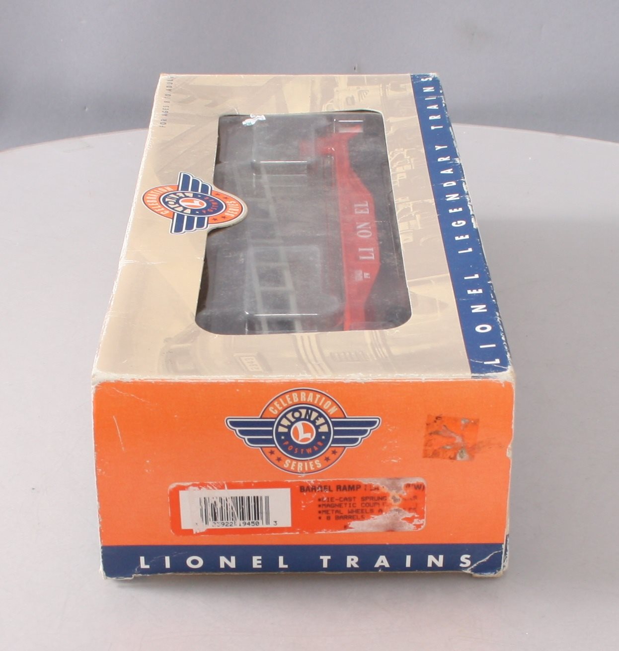 Lionel 6-19450 O Gauge PWC Barrel Ramp Car #6343