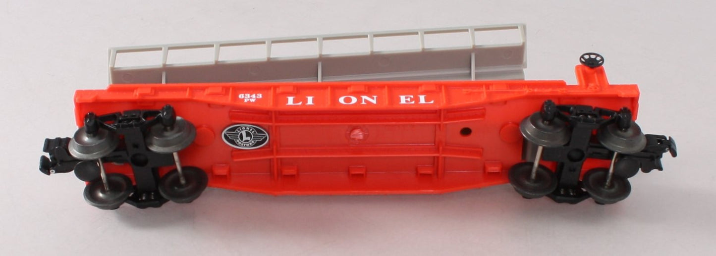 Lionel 6-19450 O Gauge PWC Barrel Ramp Car #6343
