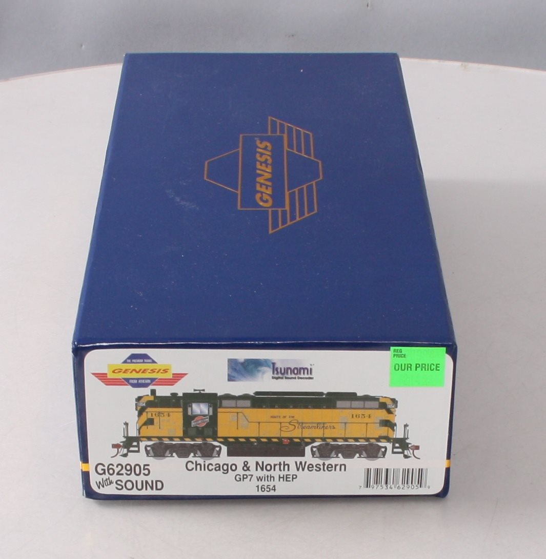 Athearn G62905 HO C&NW GP7 Diesel Locomotive w/DCC & Sound #1654