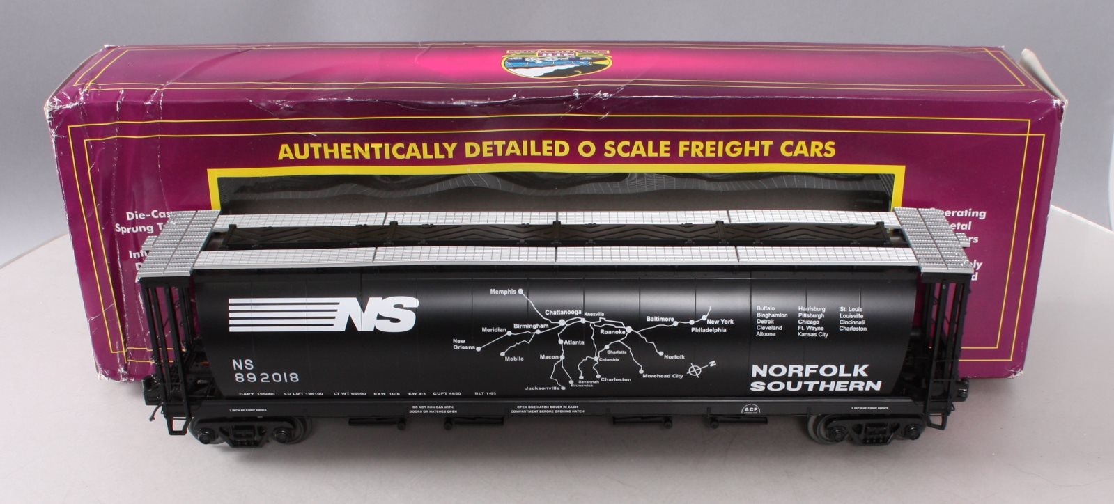 MTH 20-97889 O Norfolk Southern 100 Ton Hopper Car #892018
