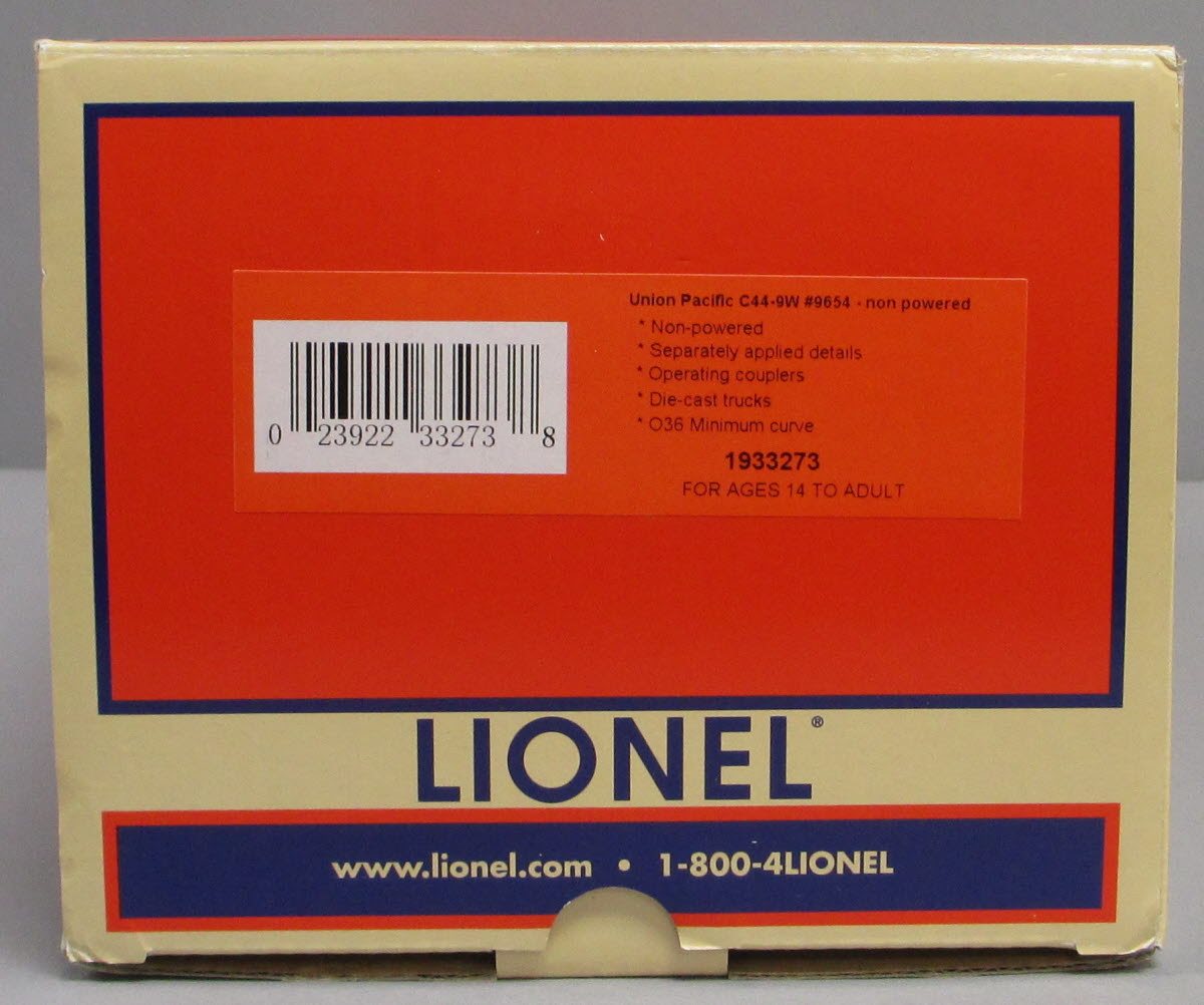 Lionel 1933273 O Union Pacific C44-9W Dummy Diesel Locomotive #9654