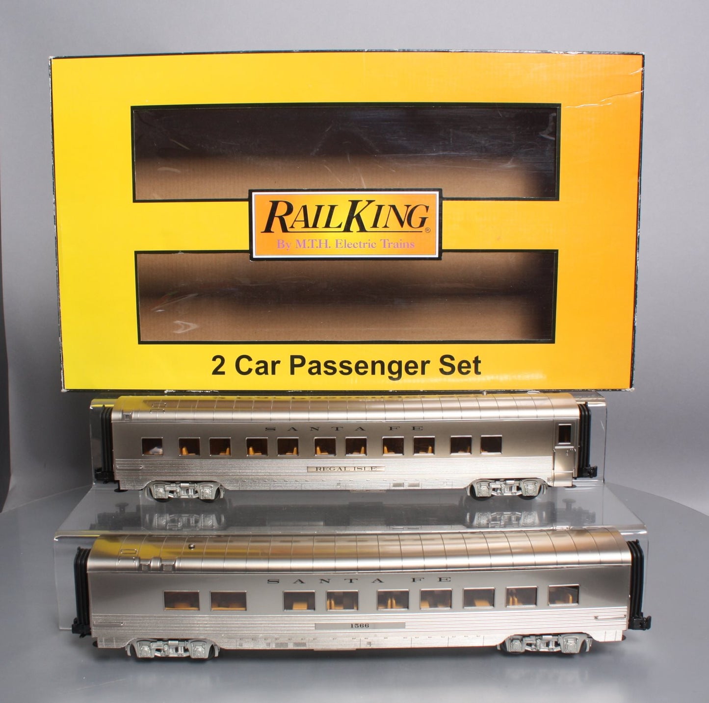 MTH 30-68124 O Santa Fe 2-Car 60' Streamlined Sleeper/Diner