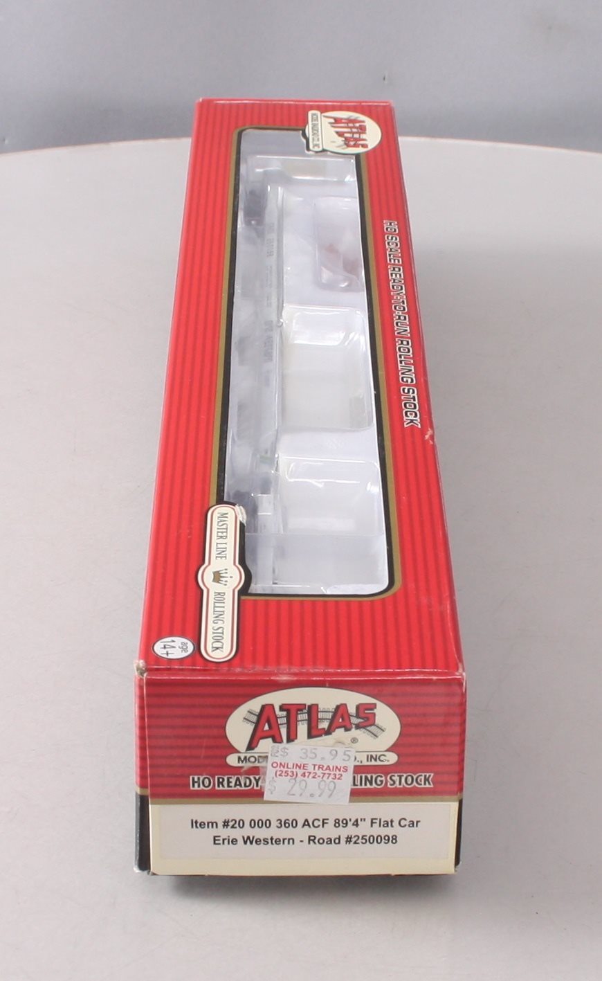 Atlas 20000360 HO Scale Erie Western 89'4" Flatcar #250098
