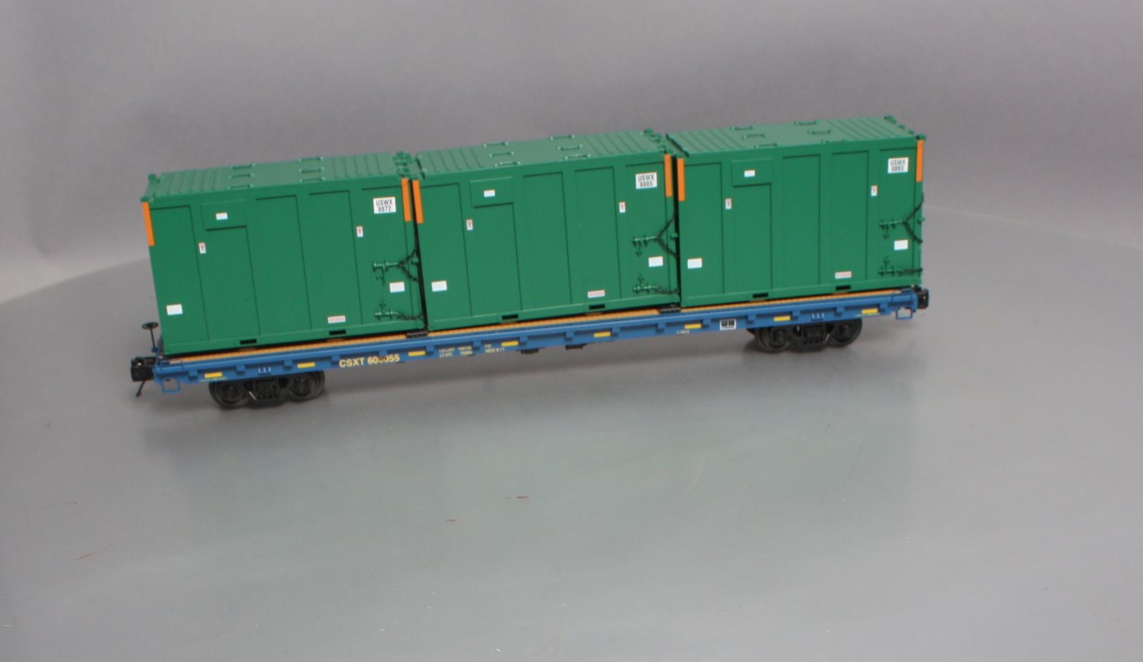 MTH 20-95257 O CSX 60' Flatcar w/Trash Containers – Trainz