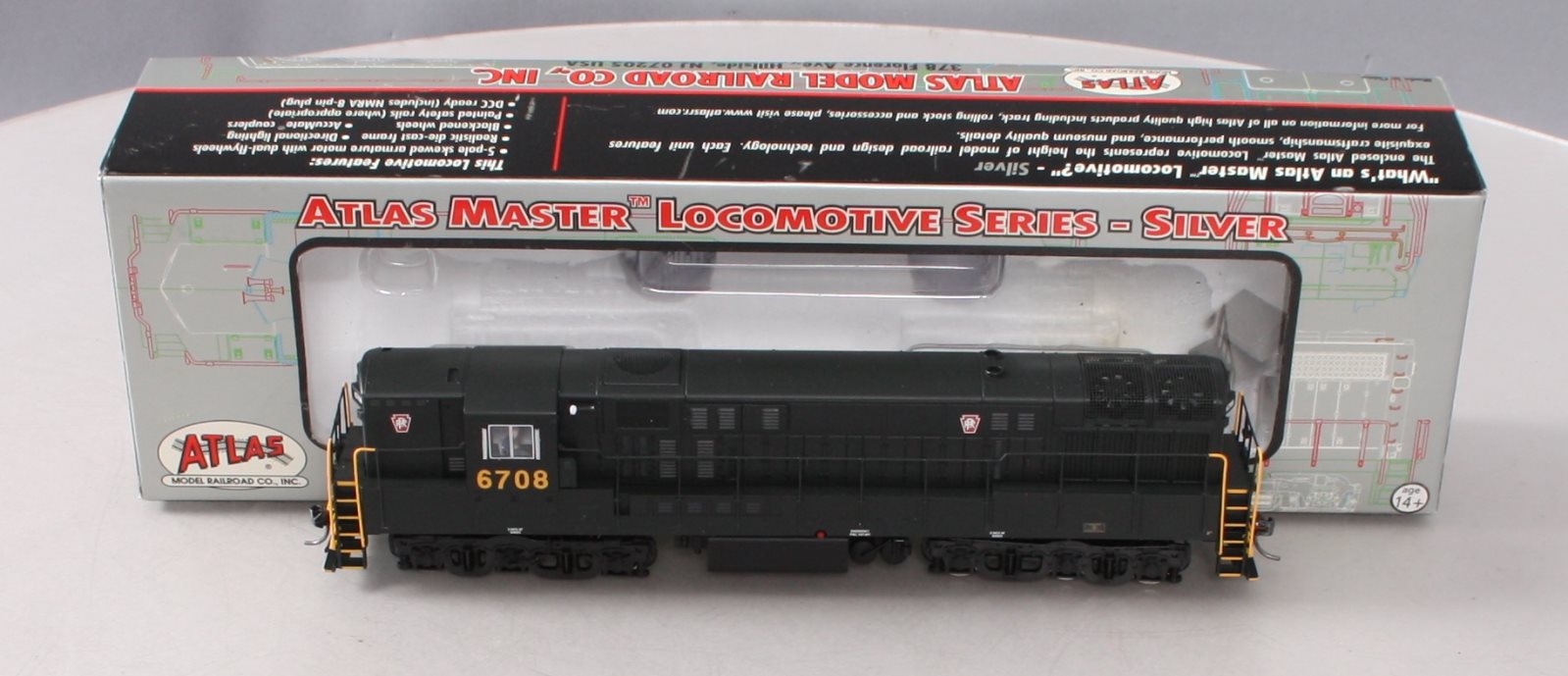 Atlas 7882 HO Scale PRR FM Trainmaster Phase 2 Diesel Locomotive #6708