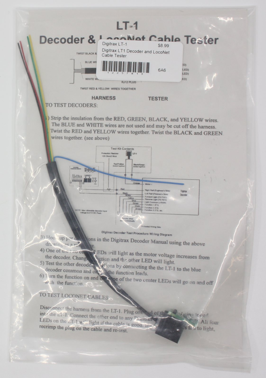 Digitrax LT1 Decoder and LocoNet Cable Tester