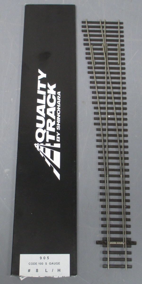 Shinohara Track 905 S Scale Left Hand Switch Code 100 #8