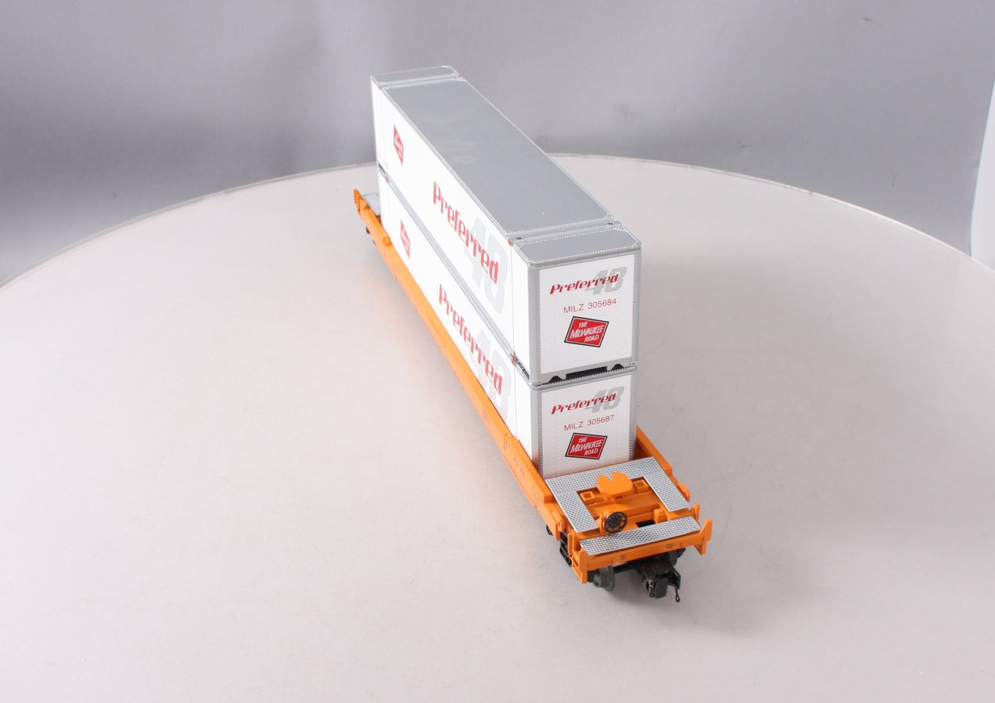 MTH 20-95117 O Milwuakee Road Husky Stack Car #570603