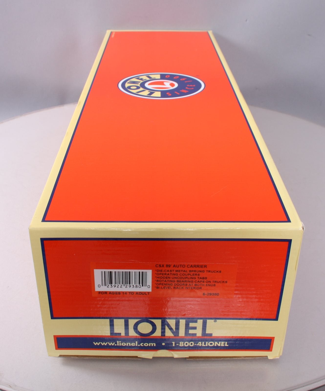 Lionel 6-29380 O CSX 89' Autorack Car