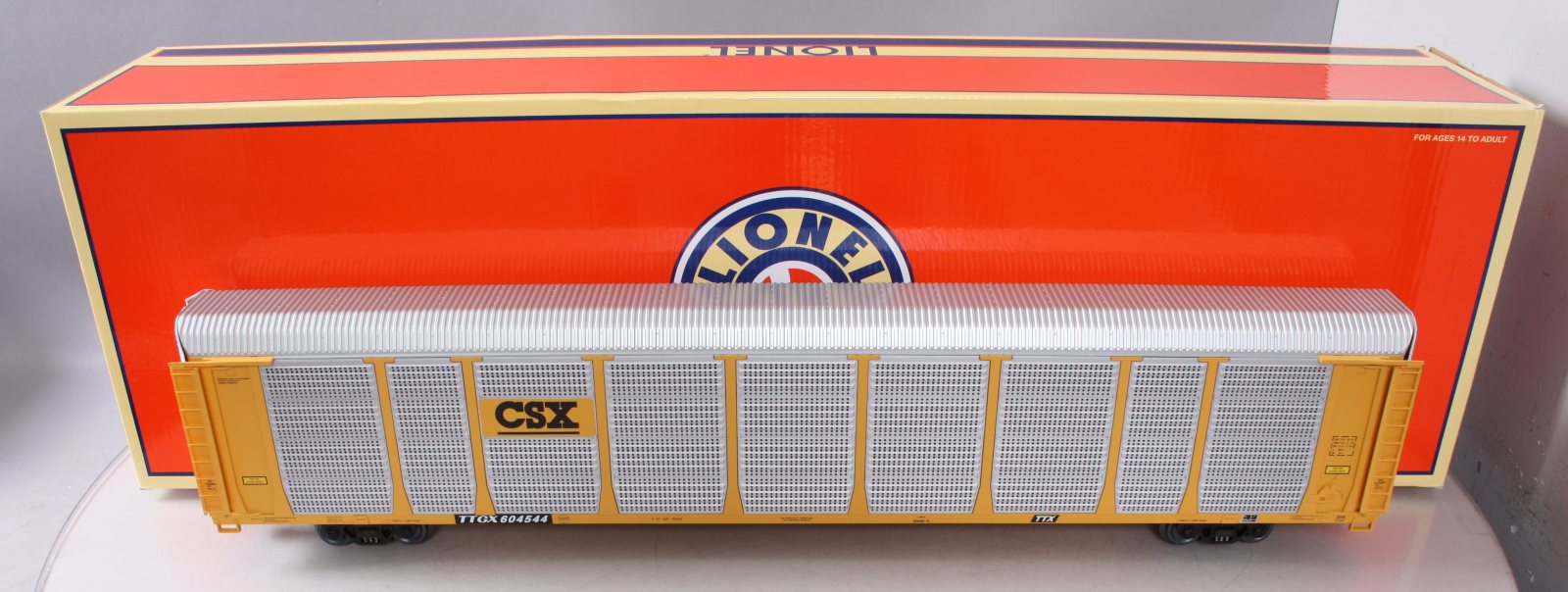 Lionel 6-29380 O CSX 89' Autorack Car