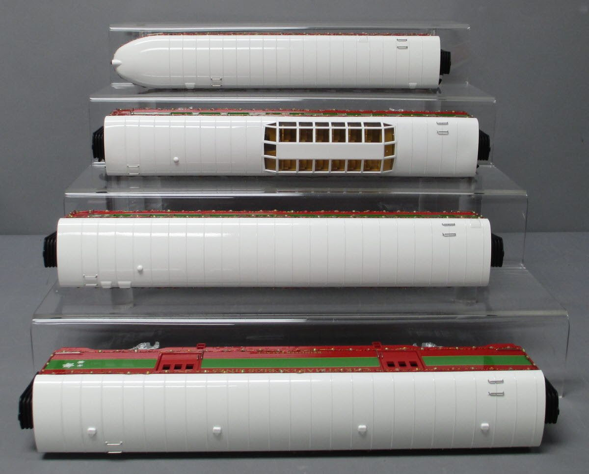 MTH 30-68132 O Christmas 60' Streamlined Passenger Set w/LED Lights (Set of 4)