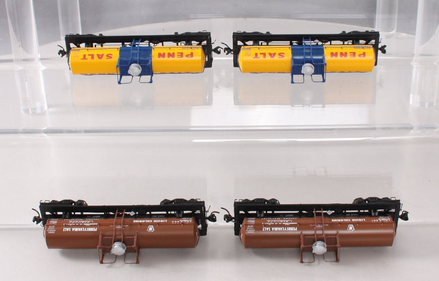 Broadway Limited 6171 Ho 6000gal Tank Penn Salt Chlorine Tank Car (Pack of 4)