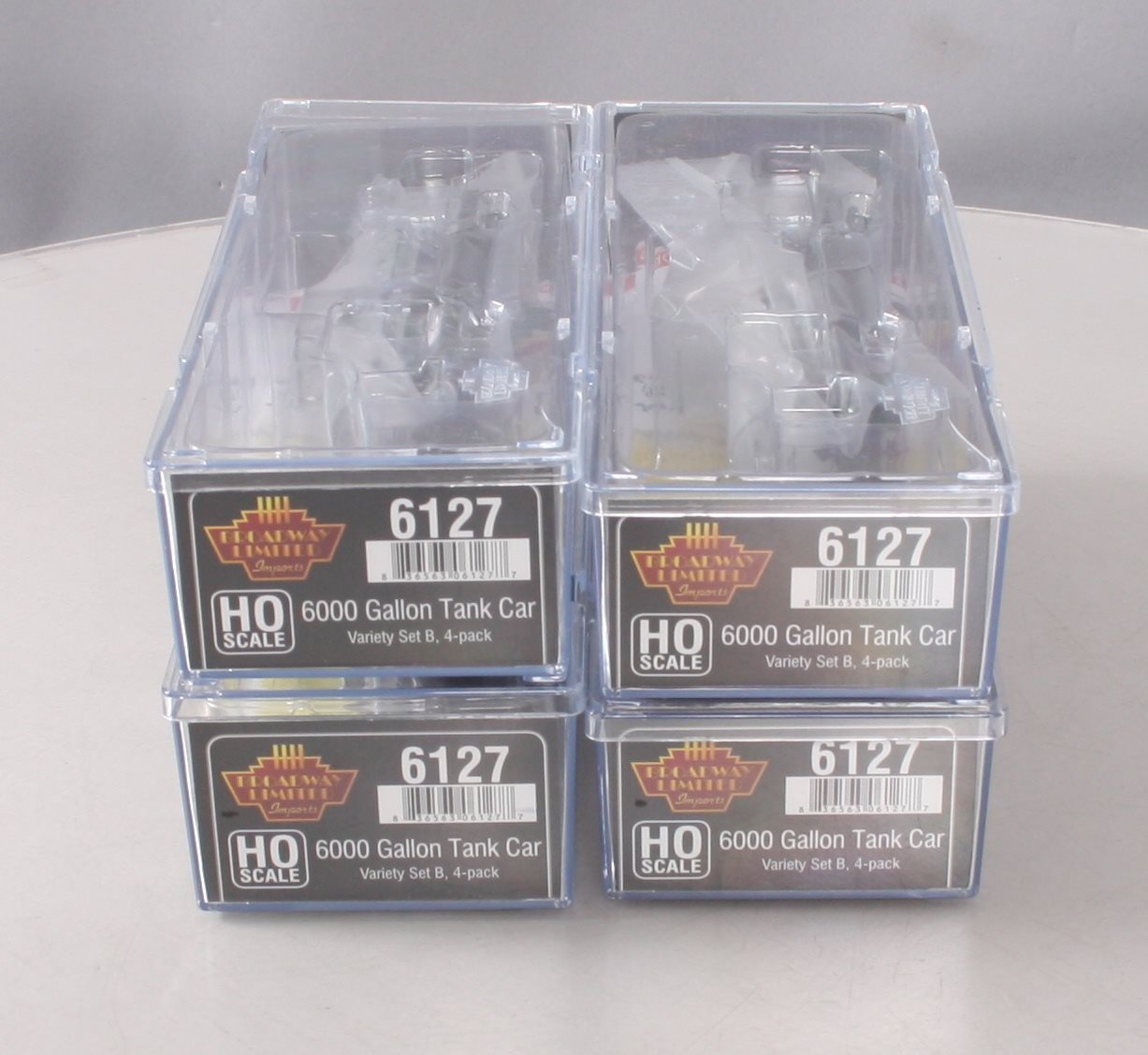 Broadway Limited 6127 HO ACF Type 6,000-Gallon Tank Car Set B (Pack of 4)