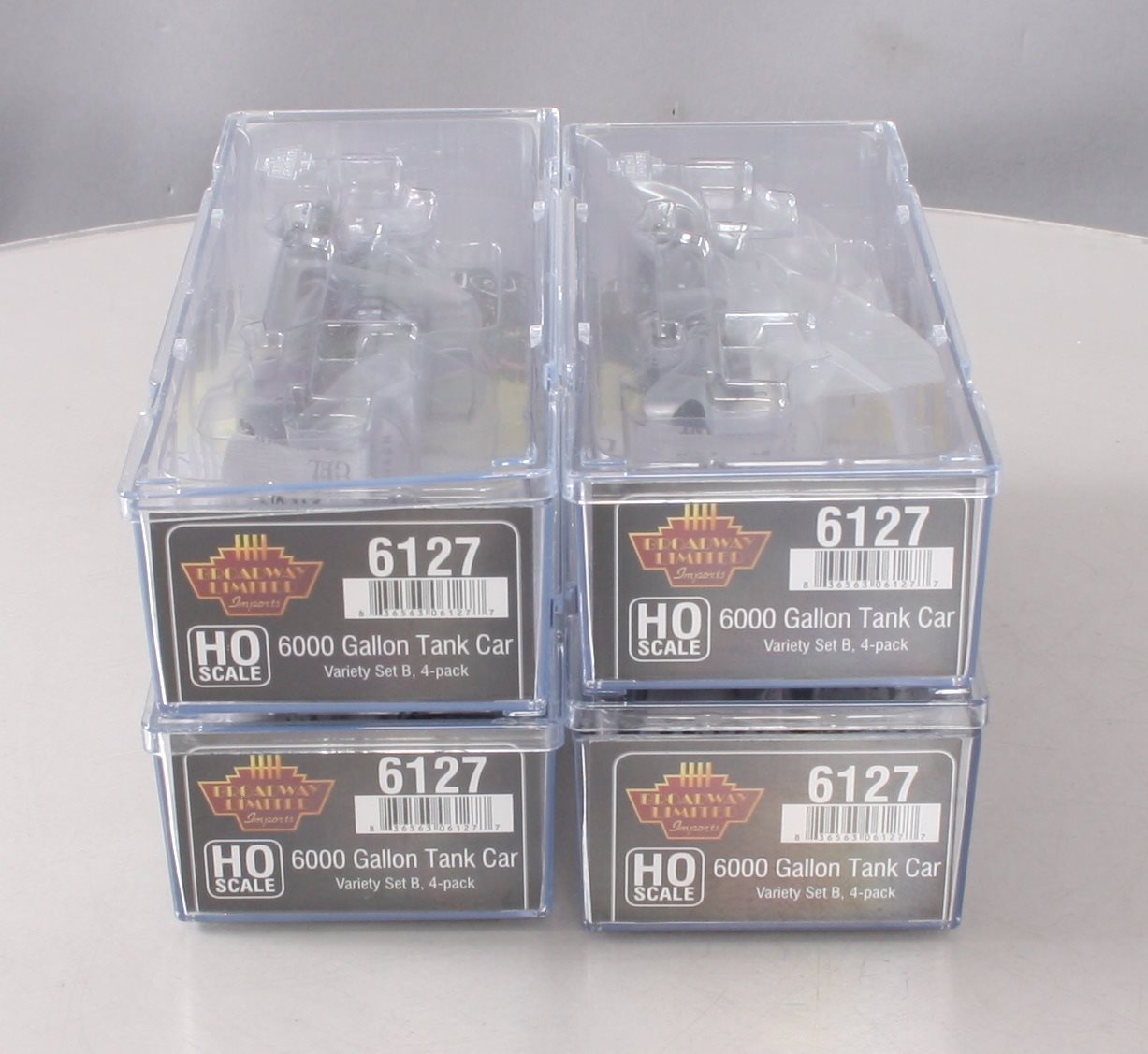 Broadway Limited 6127 HO ACF Type 6,000-Gallon Tank Car Set B (Pack of 4)