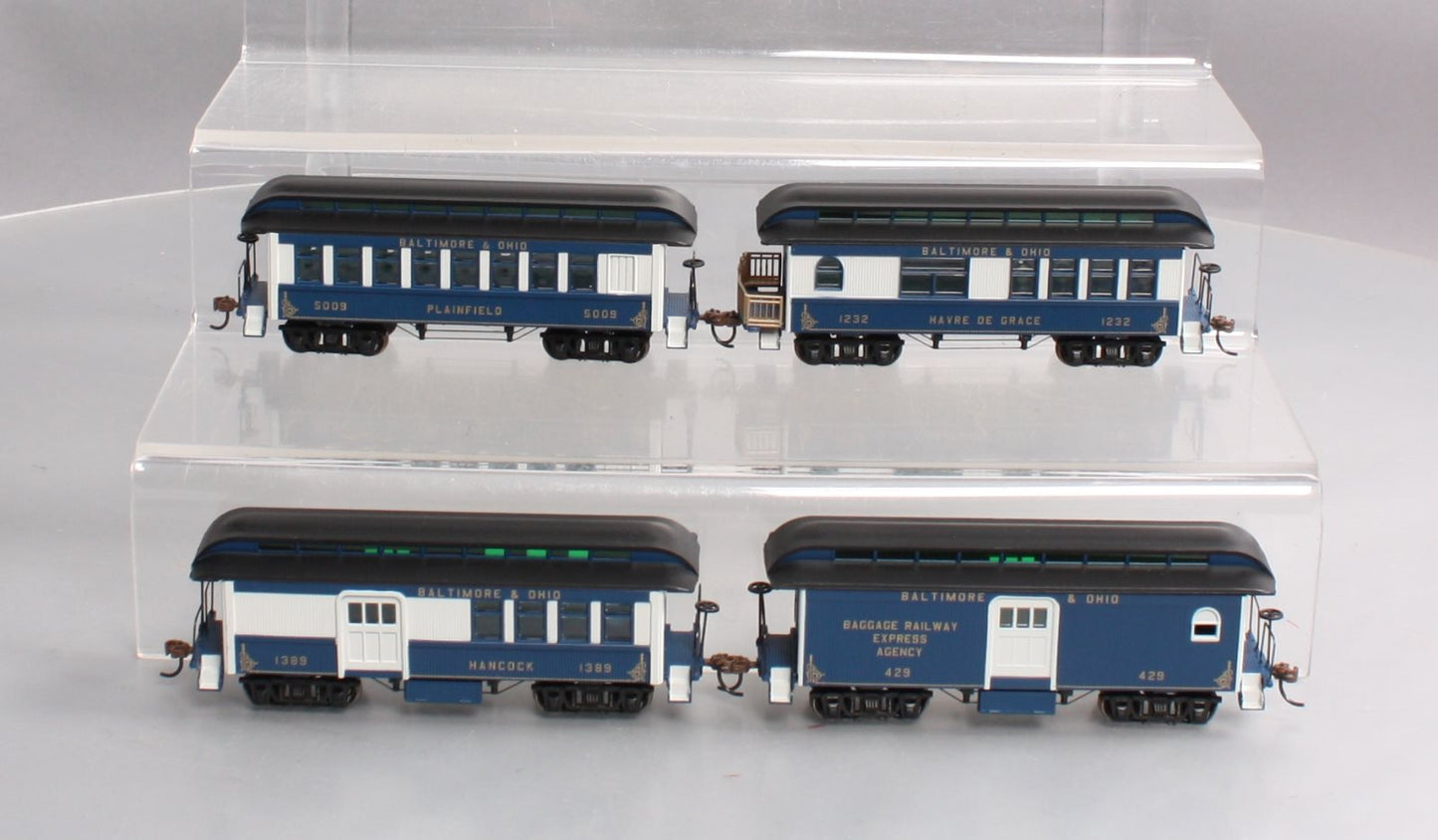 Roundhouse 84316 HO Baltimore & Ohio Overton 4-Car Passenger Set