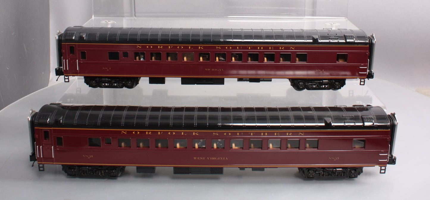 MTH 20-69265 O Norfolk Southern 70' Streamlined Coach Passenger Set (Set of 2)