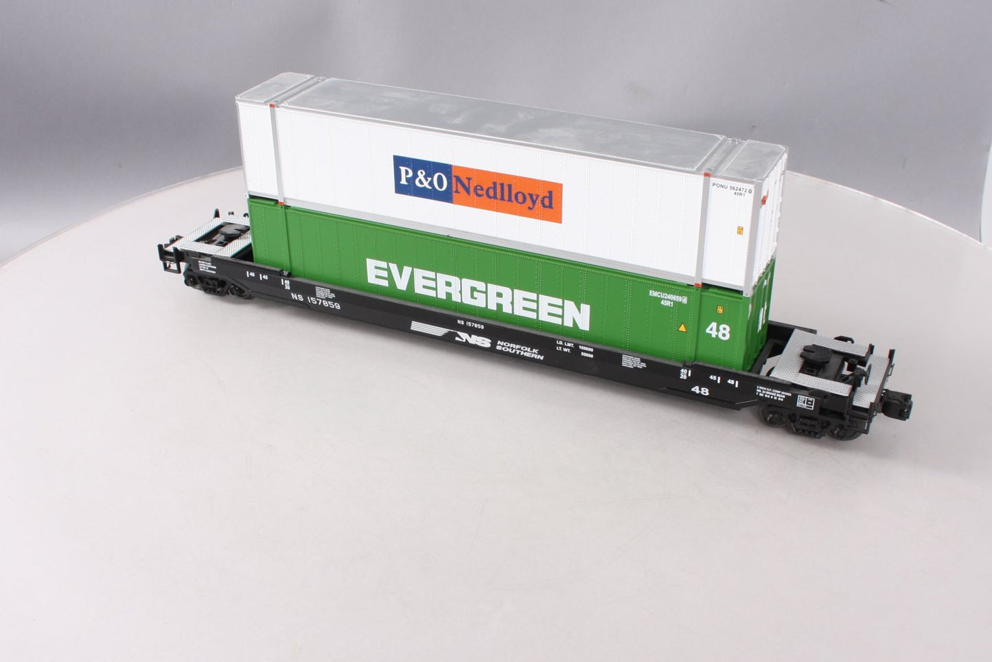 MTH 20-95110 O Gauge Norfolk Southern Husky Stack Car #157859
