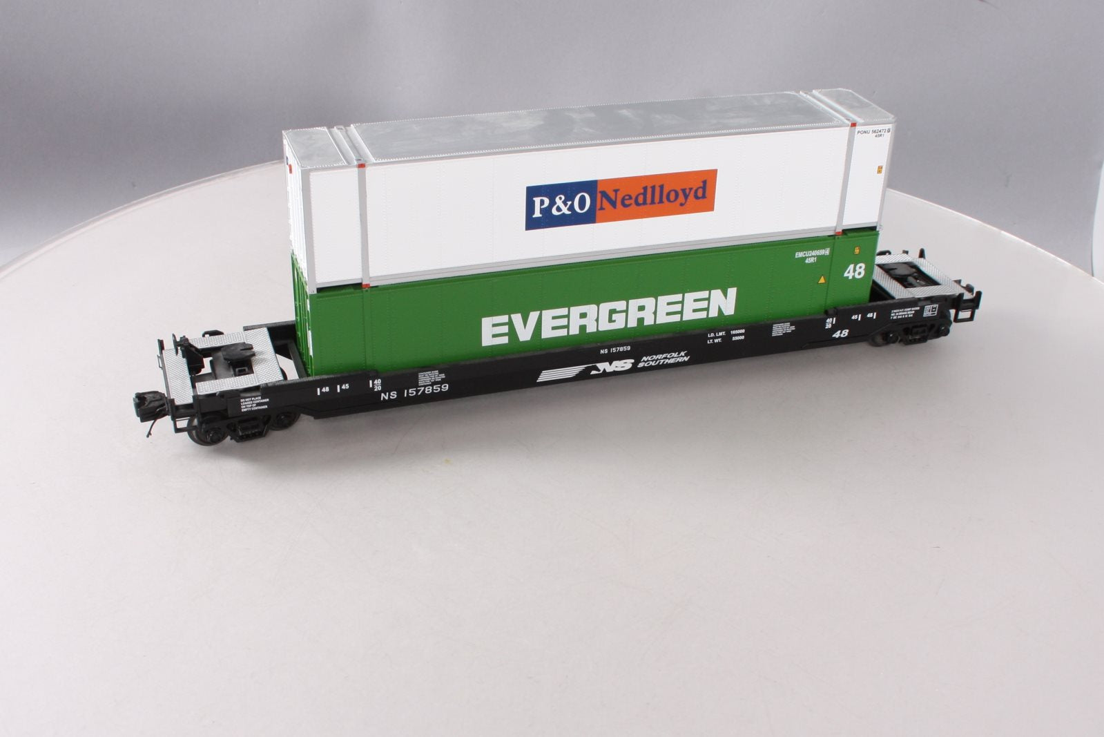 MTH 20-95110 O Gauge Norfolk Southern Husky Stack Car #157859