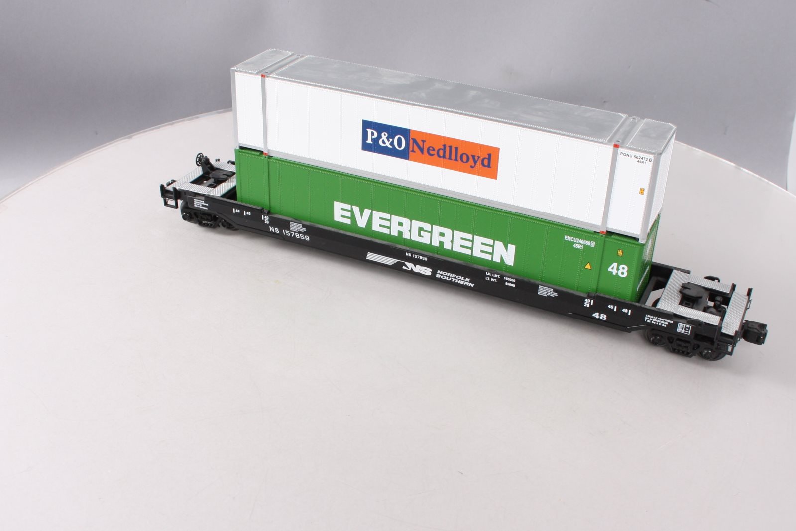 MTH 20-95110 O Gauge Norfolk Southern Husky Stack Car #157859