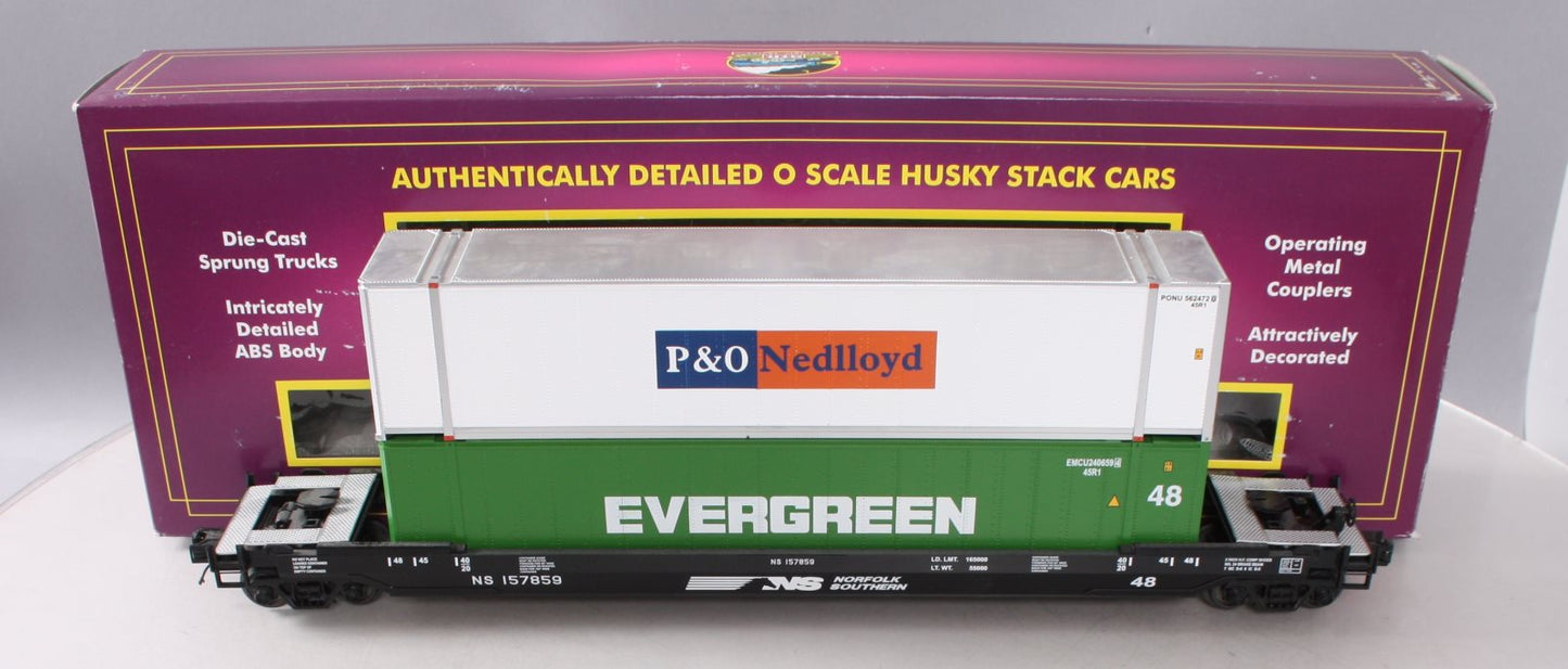 MTH 20-95110 O Gauge Norfolk Southern Husky Stack Car #157859