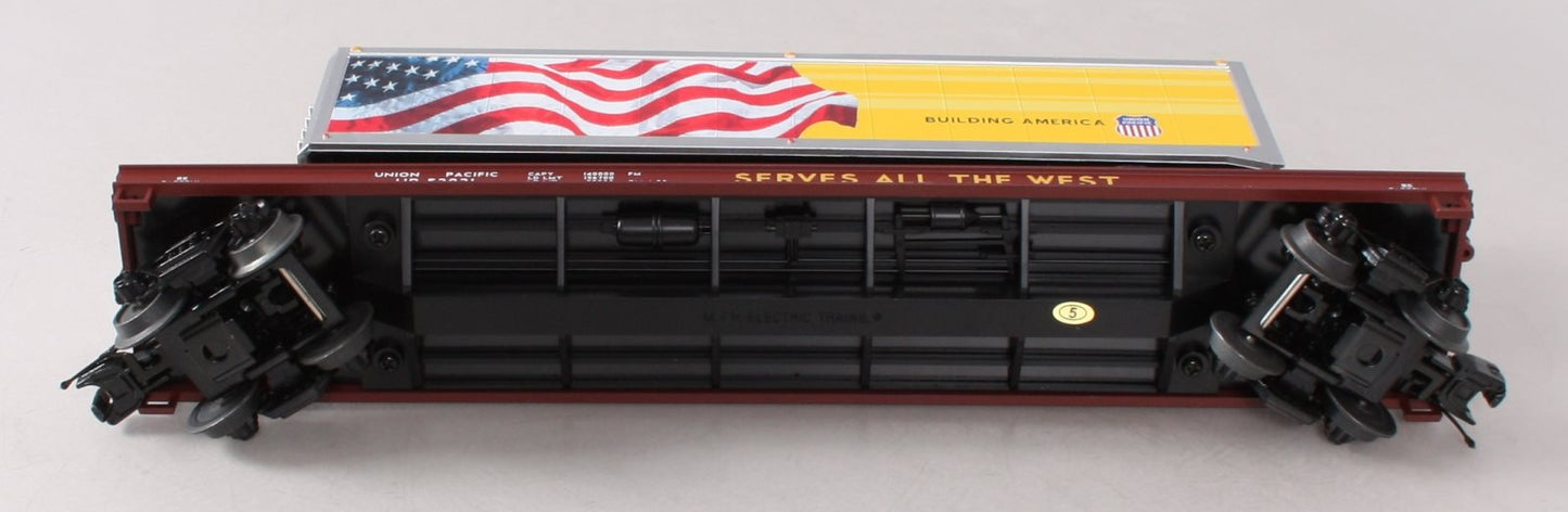 MTH 20-95422 O Union Pacific Premier Flat Car w/ 40' Trailer