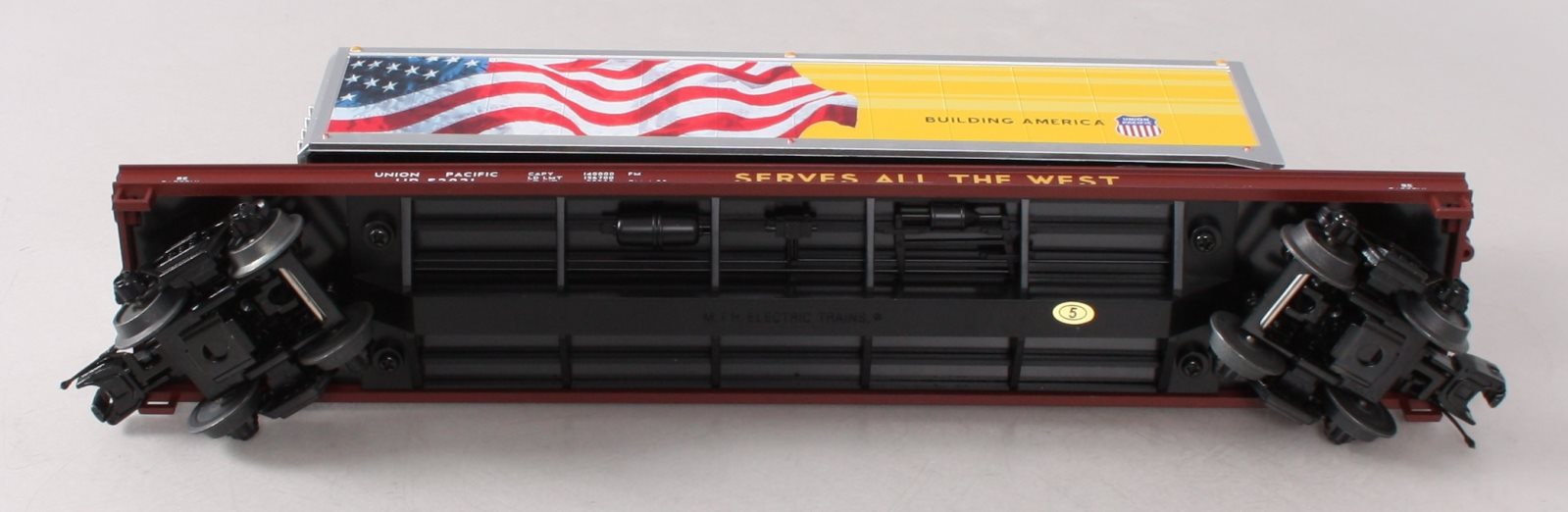 MTH 20-95422 O Union Pacific Premier Flat Car w/ 40' Trailer