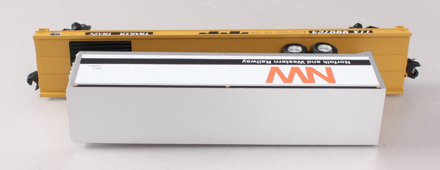 MTH 20-95421 N&W Flat Car w/ 40' Trailer