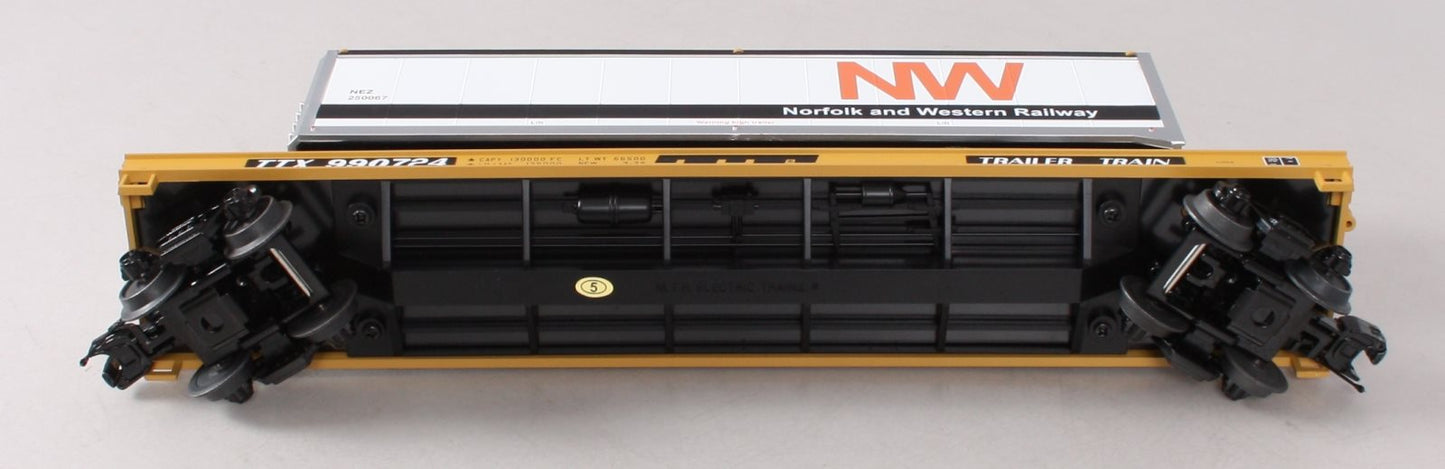 MTH 20-95421 N&W Flat Car w/ 40' Trailer
