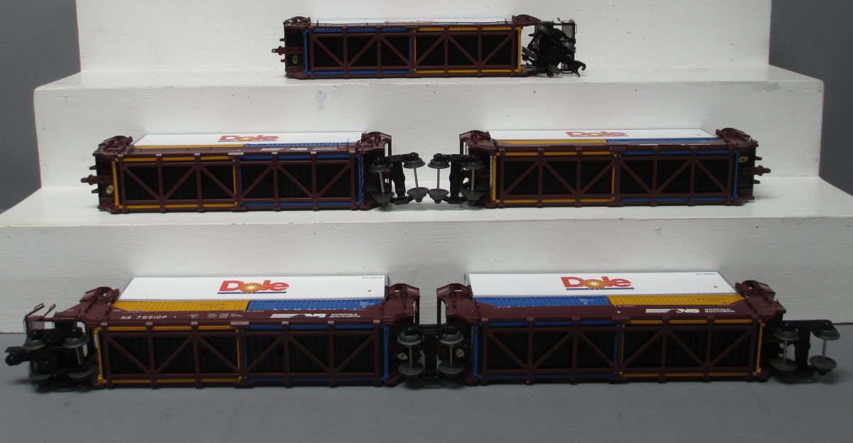 MTH 20-90842 O Norfolk Southern Twin Stack Container Set (Set of 5)