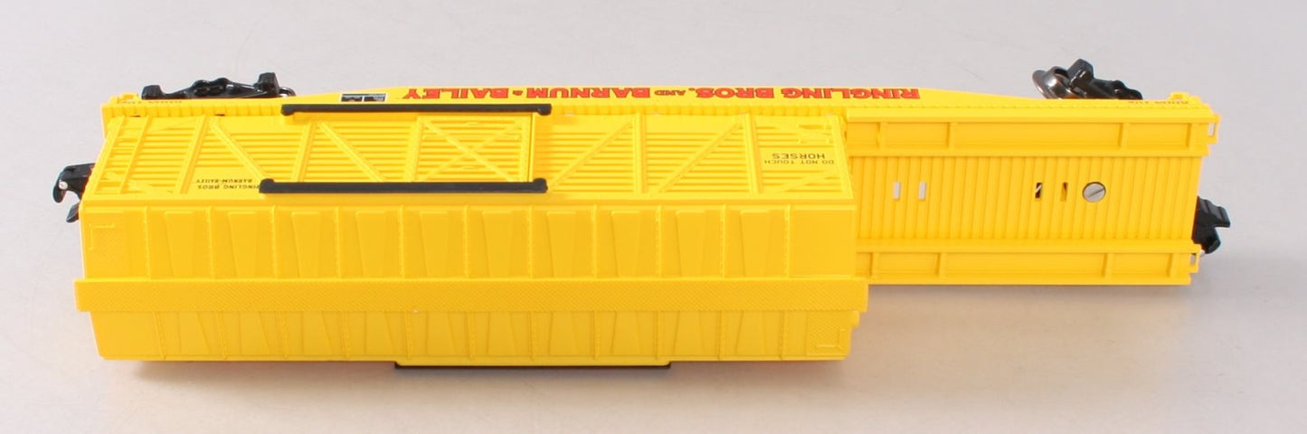 Lionel 6-22240 O Ringling Bros. Combo Flatcar & Stock Car with Circus Wagon