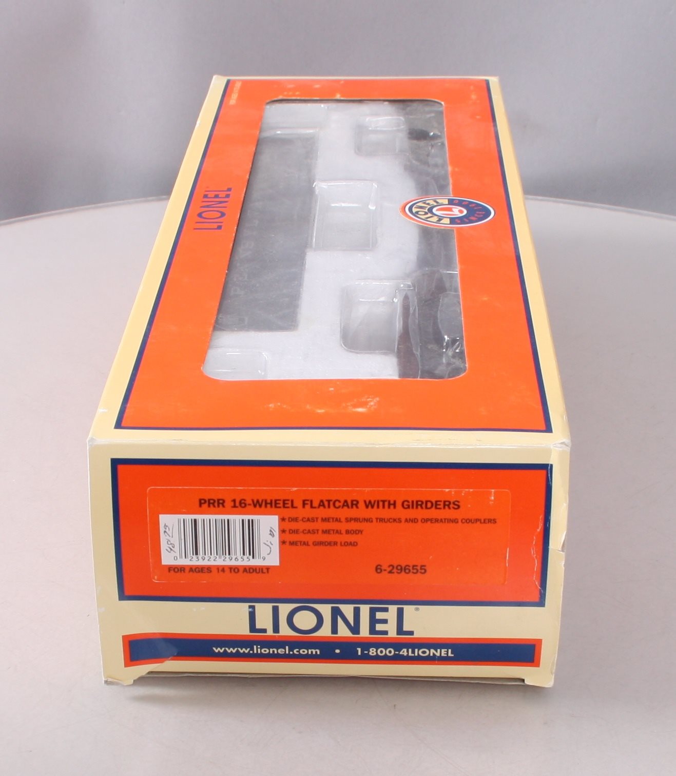 Lionel 6-29655 O Gauge Pennsylvania Railroad 16-Wheel Flatcar with Girders