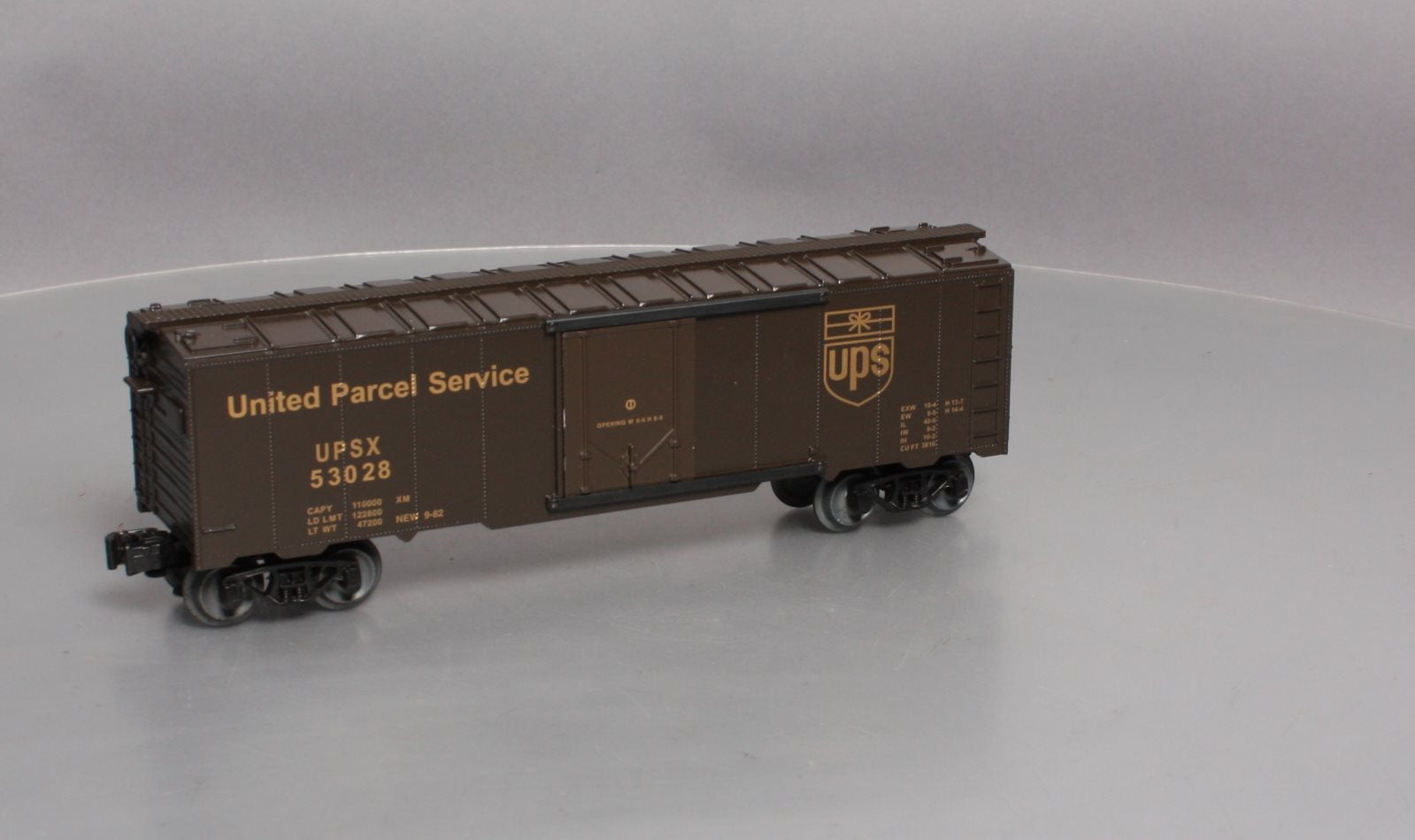 KMT 53028 O Scale UPS Delivery Boxcar #53028