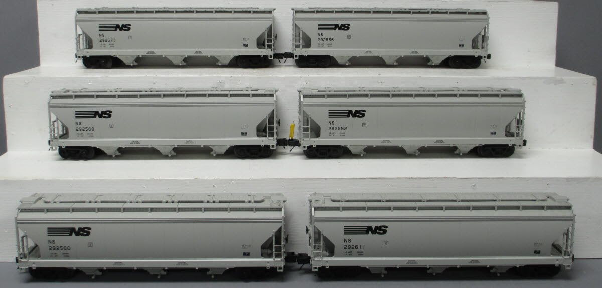 MTH 20-90442 O Norfolk Southern 3-Bay Centerflow Hopper Car Set (Set of 6)