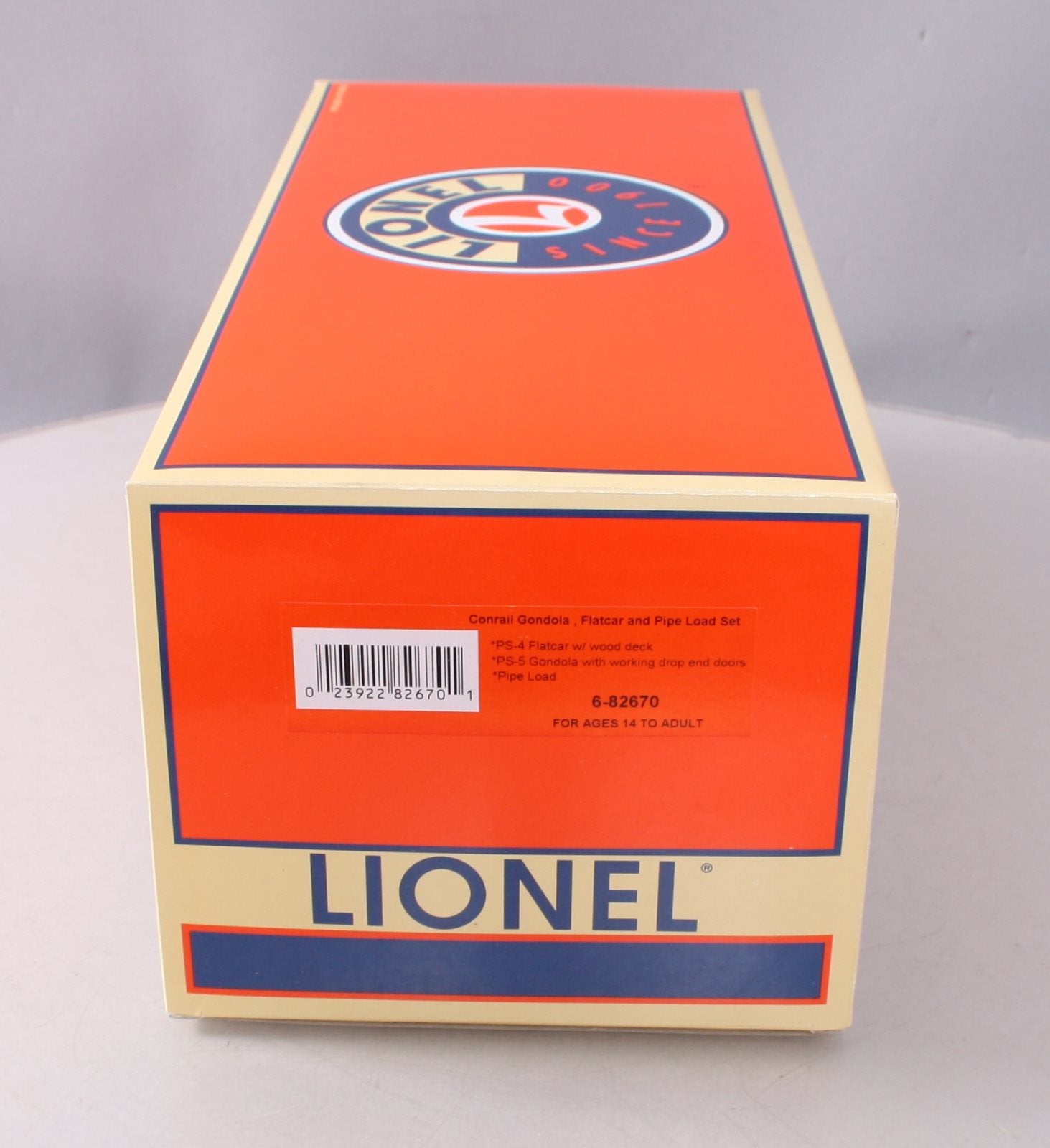 Lionel 6-82670 O Gauge Conrail PS-5 Gondola & PS4 Flatcar with Pipe Load