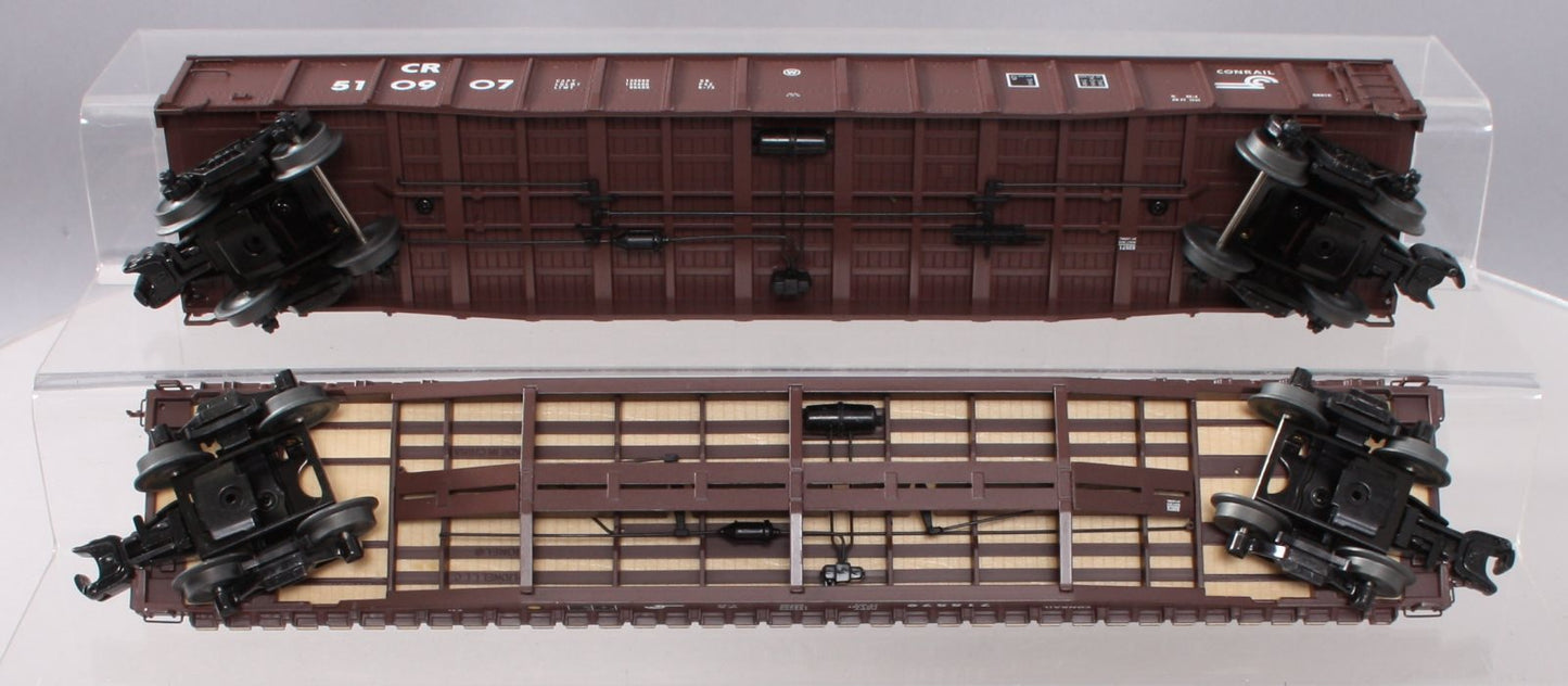 Lionel 6-82670 O Gauge Conrail PS-5 Gondola & PS4 Flatcar with Pipe Load
