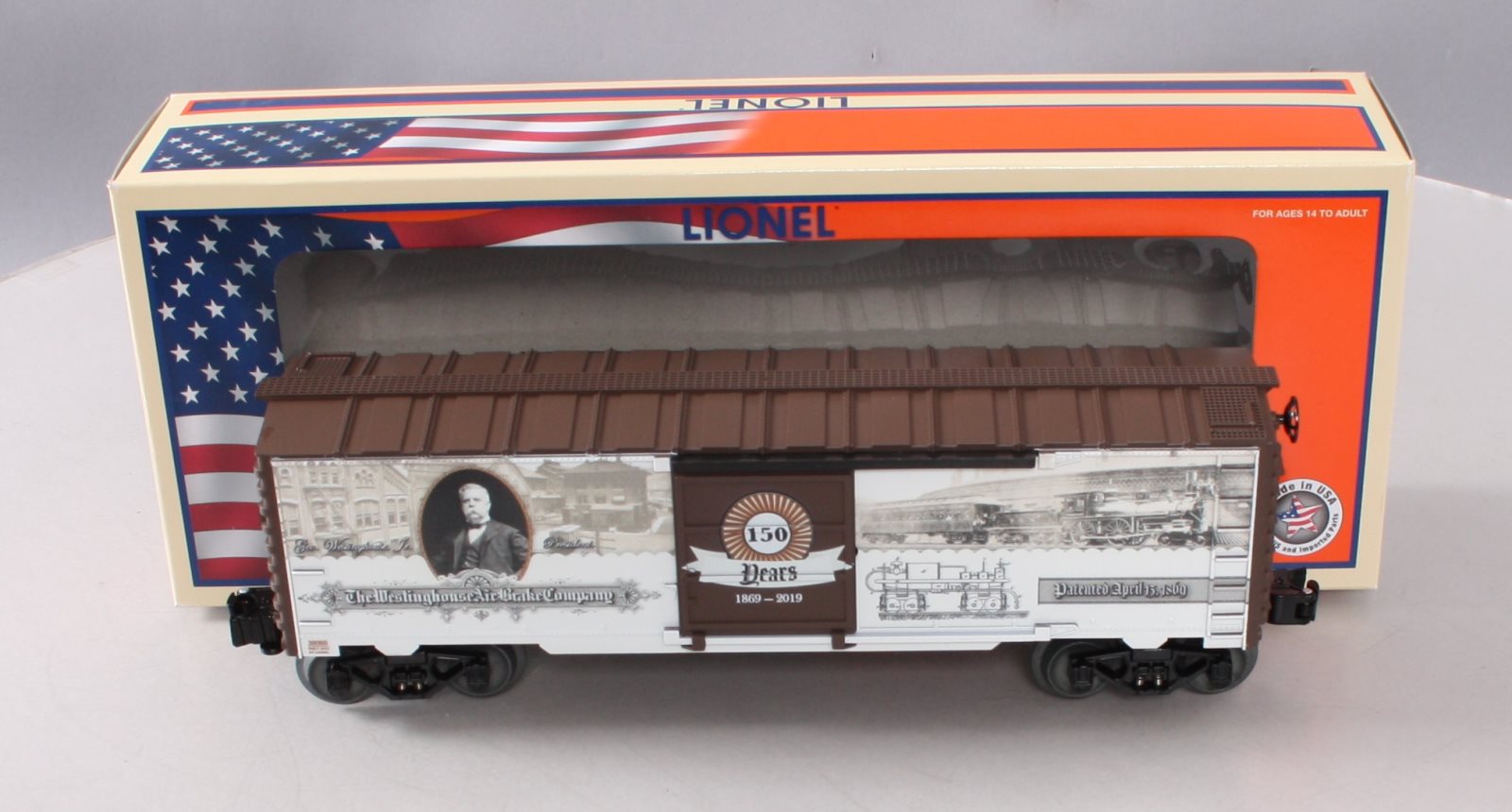 Lionel 1938060 O Gauge Westinghouse Air Brake 150th Anniversary Boxcar