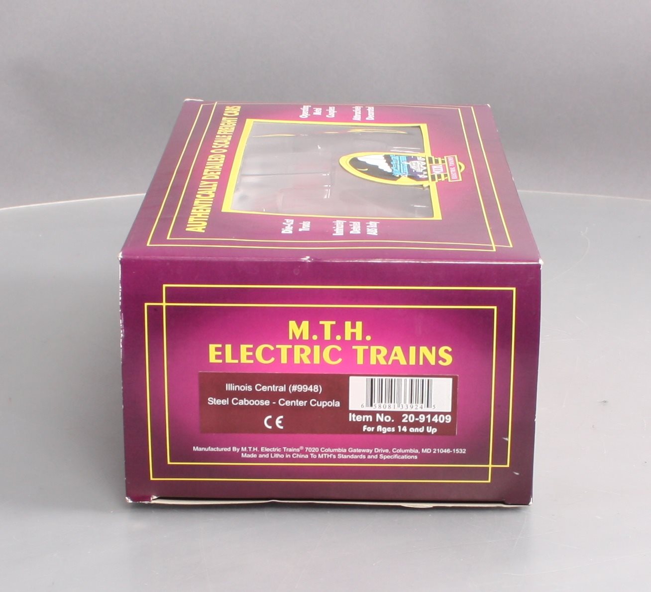 MTH 20-91409 Illinois Central Center Cupola Steel Caboose