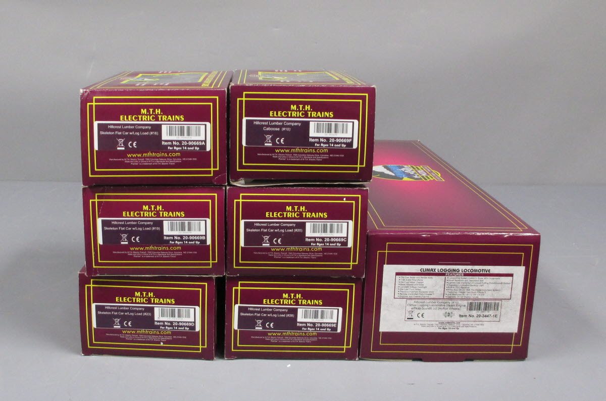 MTH 20-3447-1 Hillcrest Lumber Climax Specialty Freight Set with PS3