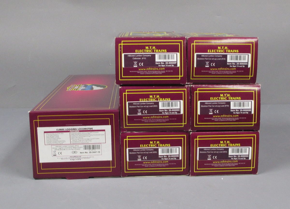 MTH 20-3447-1 Hillcrest Lumber Climax Specialty Freight Set with PS3