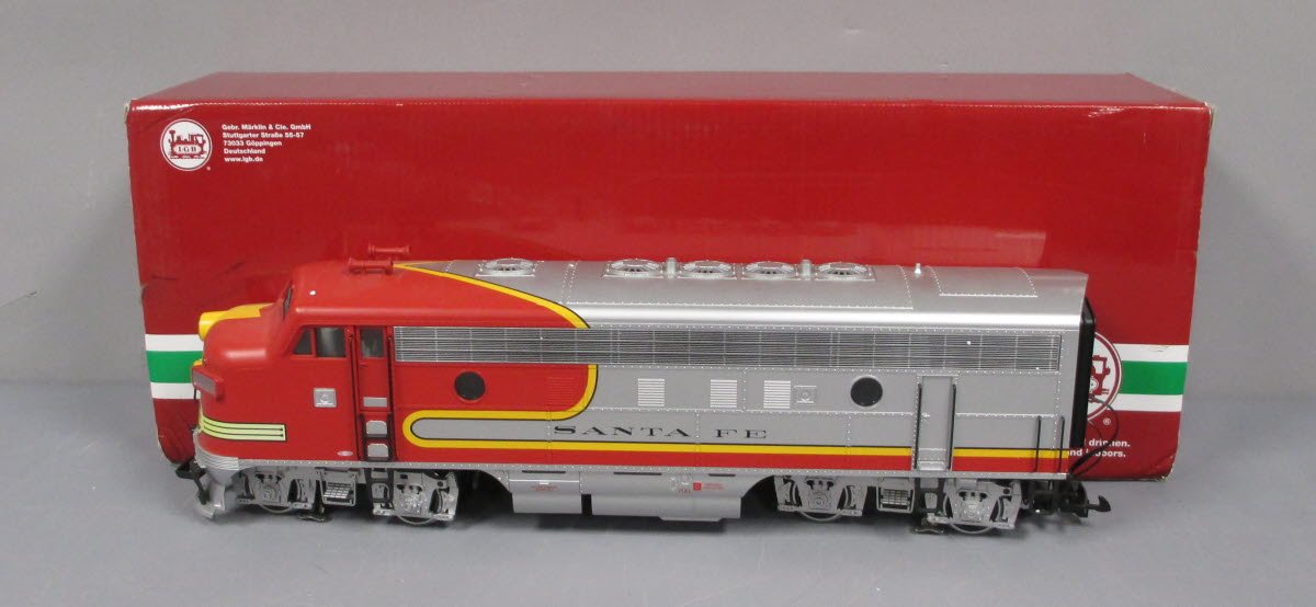 LGB 21576 ATSF Warbonnet F7 A Unit Powered Diesel Locomotive